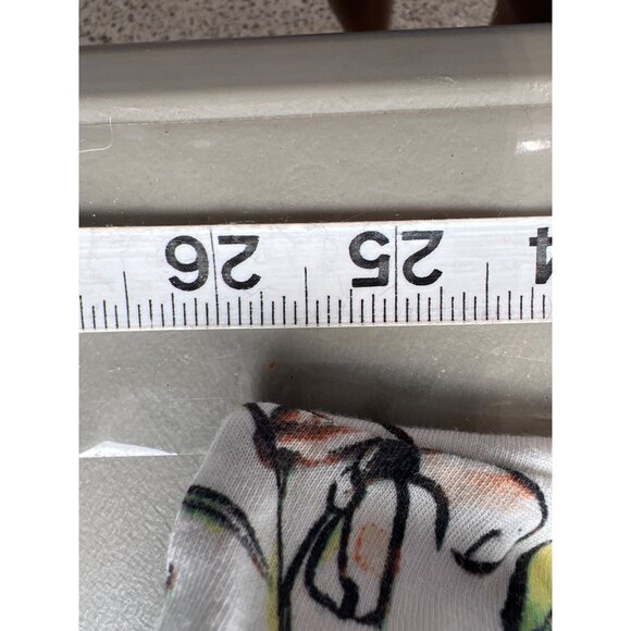 LOGO by Lori Goldstein Floral Print Pleated Hem Top Women 2X Green Boho Hippie - Picture 6 of 7